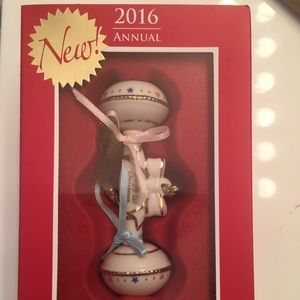 2016 Lenox Ceramic Baby’s 1st Christmas Ornament